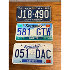 Vintage Lot of Three (3) Kentucky State License Plates 1969, 2003, 2007