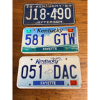Vintage Lot of Three (3) Kentucky State License Plates 1969, 2003, 2007