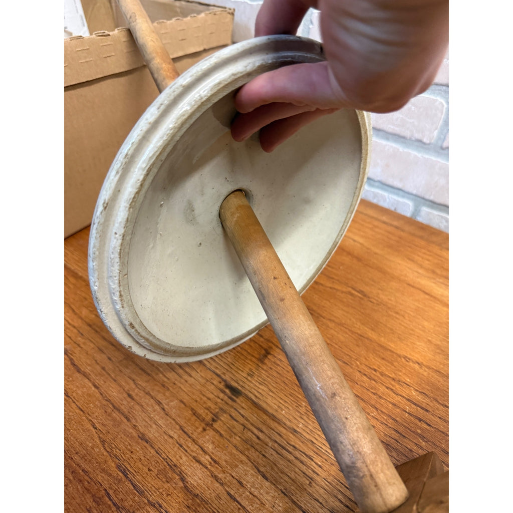 5 Gallon Red Wing Butter Churn W/ Lid and Handle Hairline Cracks - As-Is