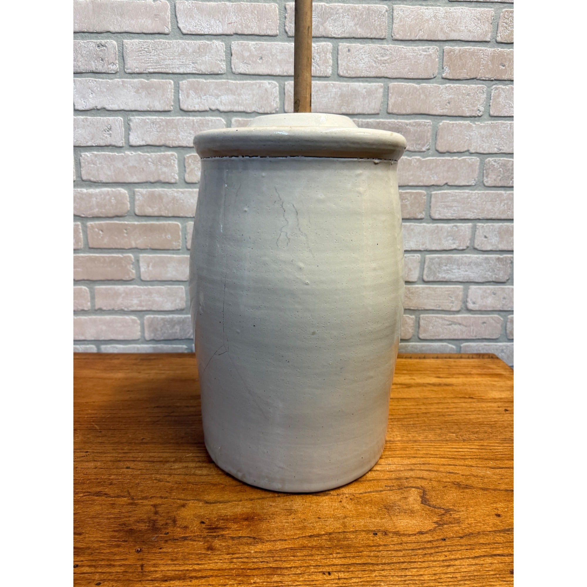 5 Gallon Red Wing Butter Churn W/ Lid and Handle Hairline Cracks - As-Is