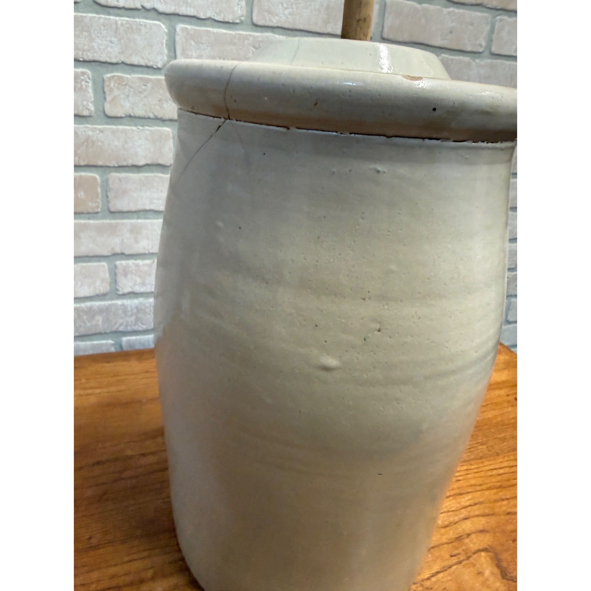 5 Gallon Red Wing Butter Churn W/ Lid and Handle Hairline Cracks - As-Is