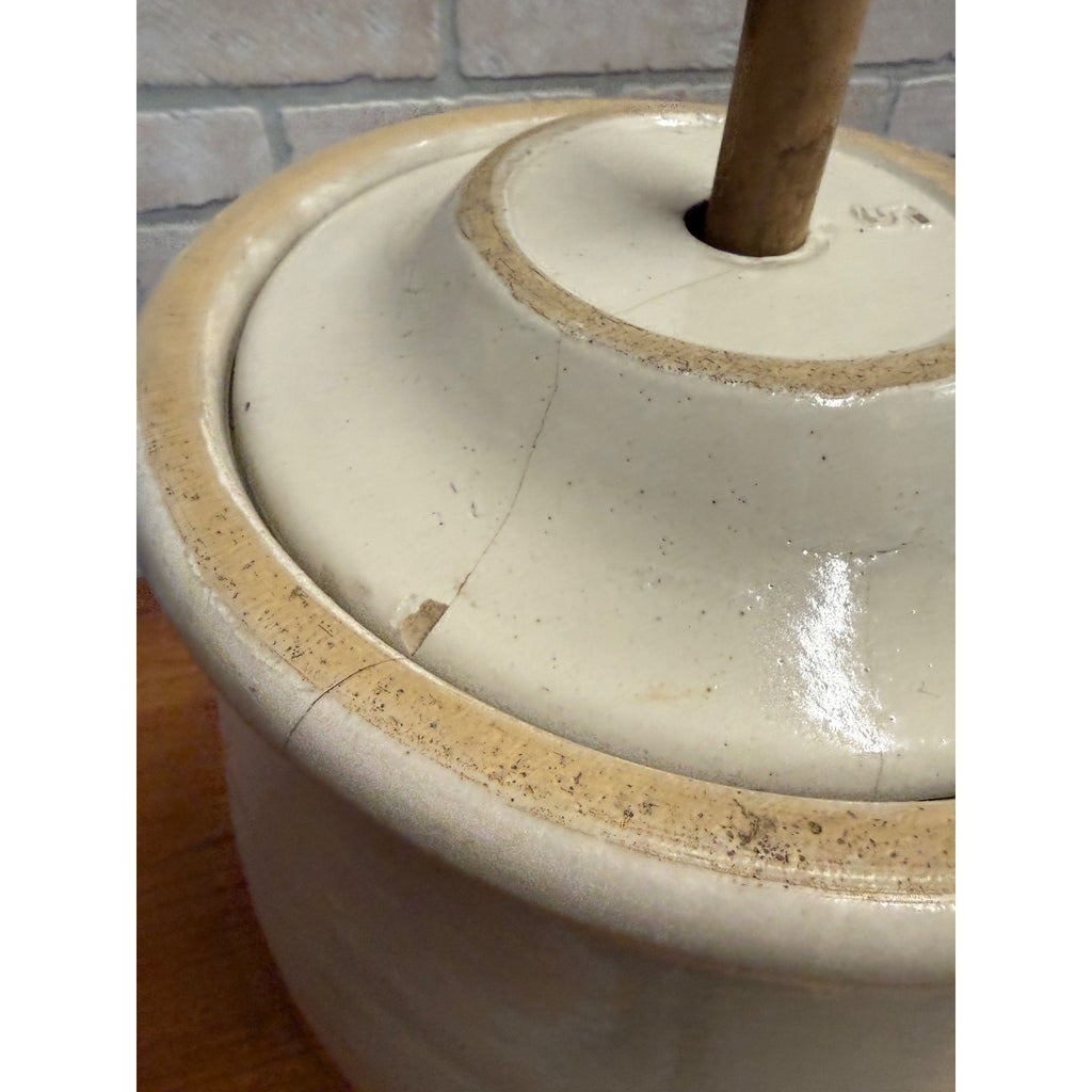 5 Gallon Red Wing Butter Churn W/ Lid and Handle Hairline Cracks - As-Is
