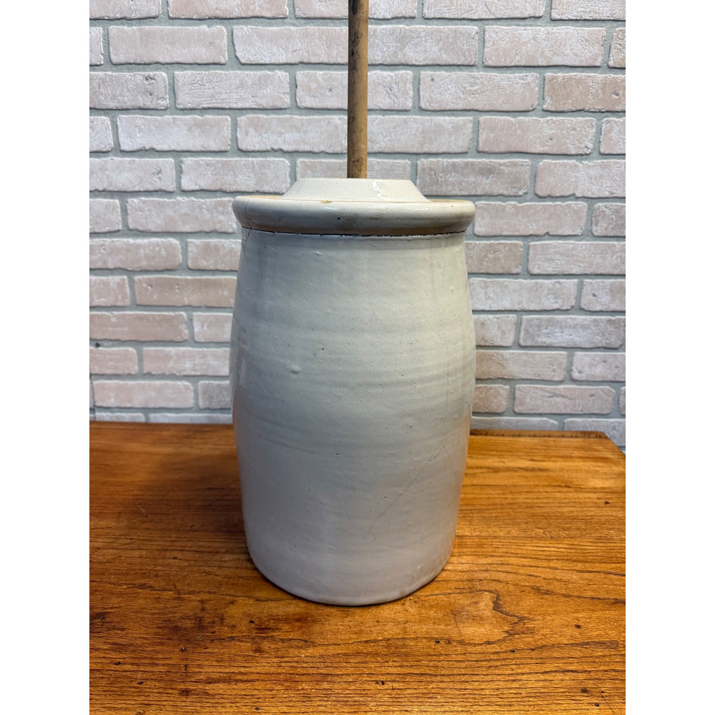 5 Gallon Red Wing Butter Churn W/ Lid and Handle Hairline Cracks - As-Is