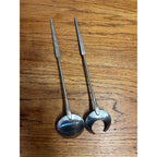 Vintage 1960s MCM Gabis Stainless Steel Salad Bowl & Serving Utensils Swedish