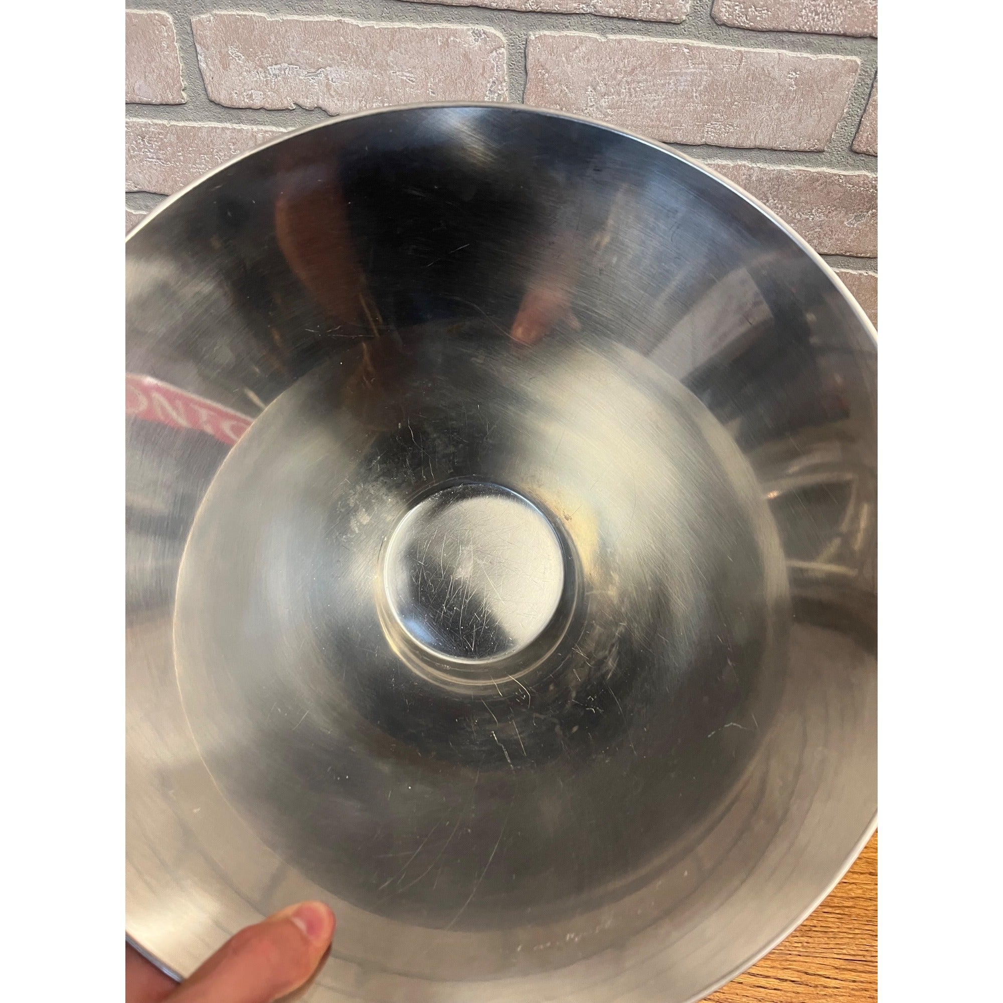 Vintage 1960s MCM Gabis Stainless Steel Salad Bowl & Serving Utensils Swedish