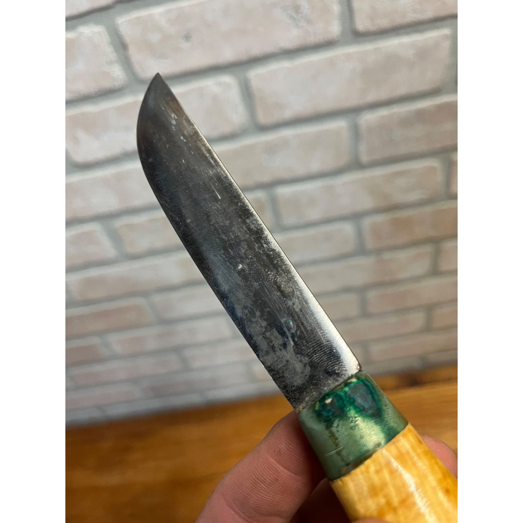 Vintage J. Marttiini Finland Fish Knife w/ Sheath 8.5" Elk or Reindeer Sled