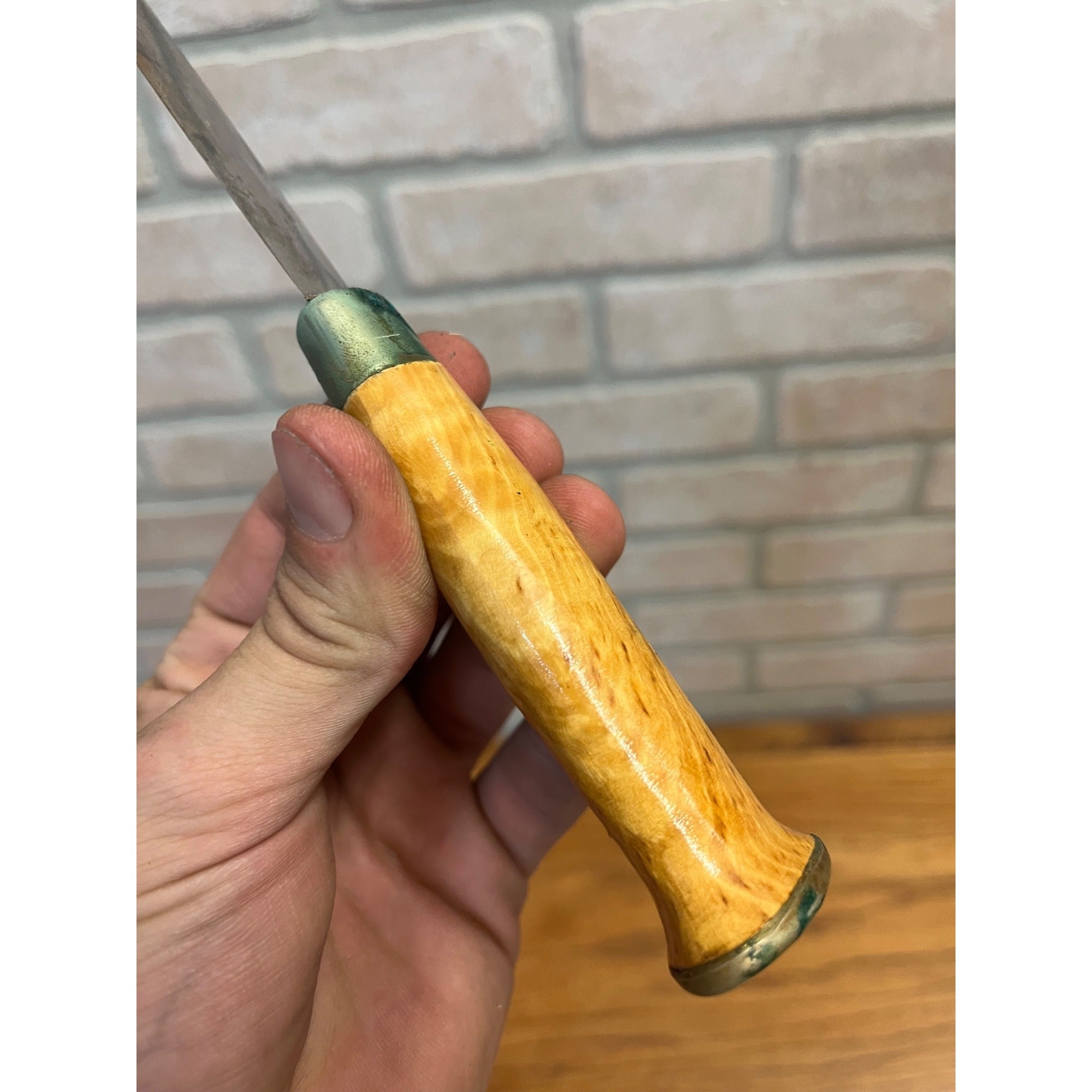 Vintage J. Marttiini Finland Fish Knife w/ Sheath 8.5" Elk or Reindeer Sled