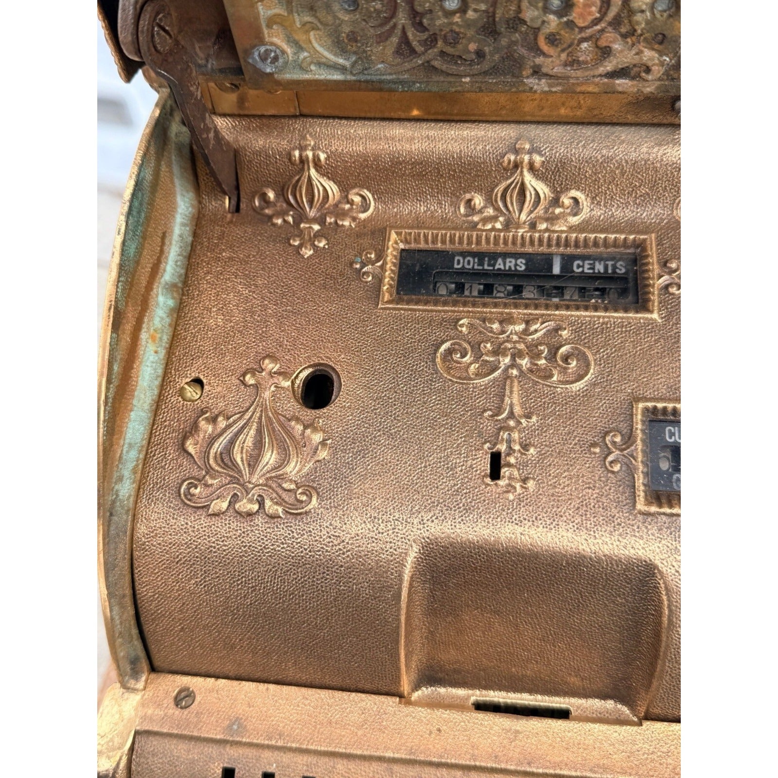 Antique 1900s Brass National Cash Register NCR $1 Candy Store Barber Shop #313