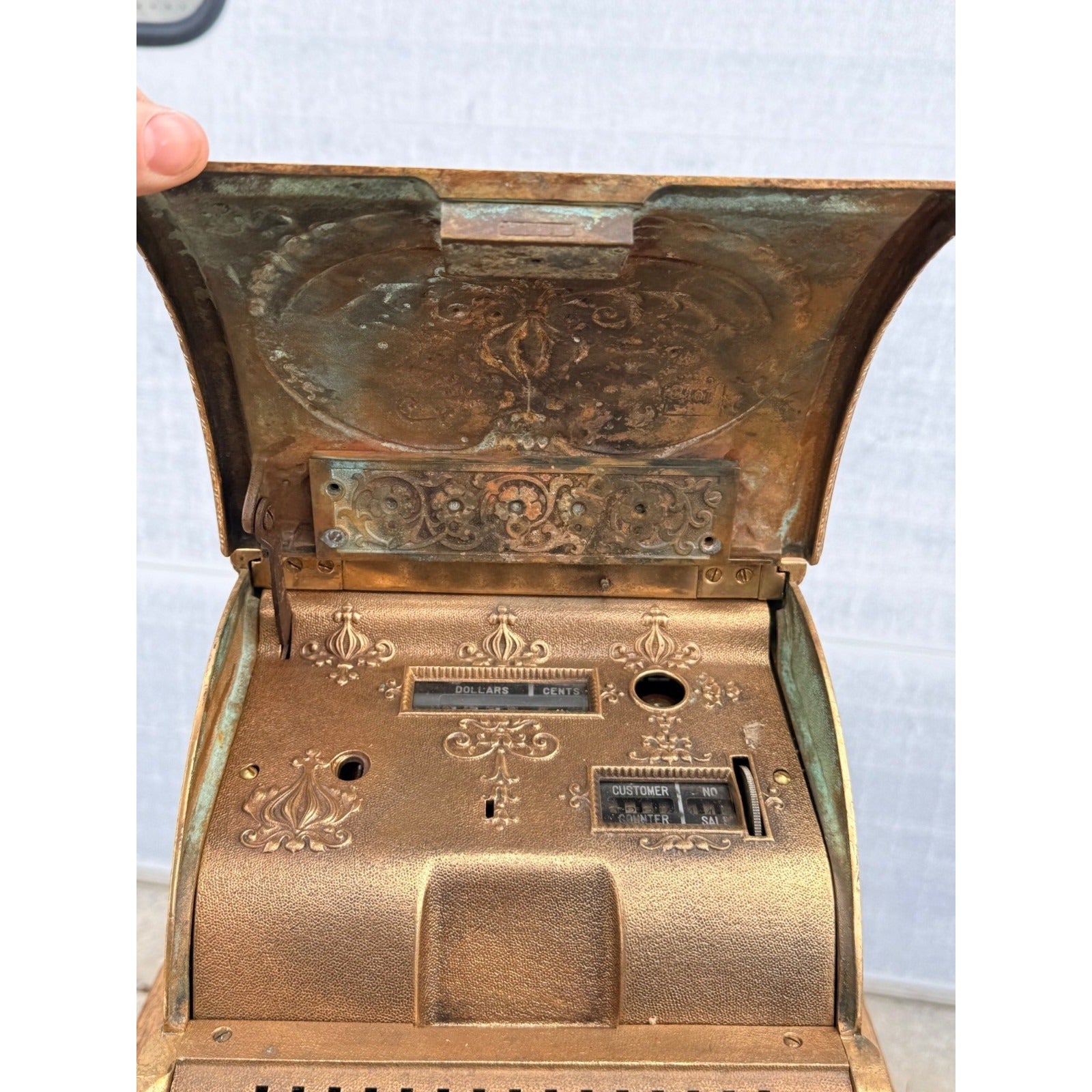 Antique 1900s Brass National Cash Register NCR $1 Candy Store Barber Shop #313