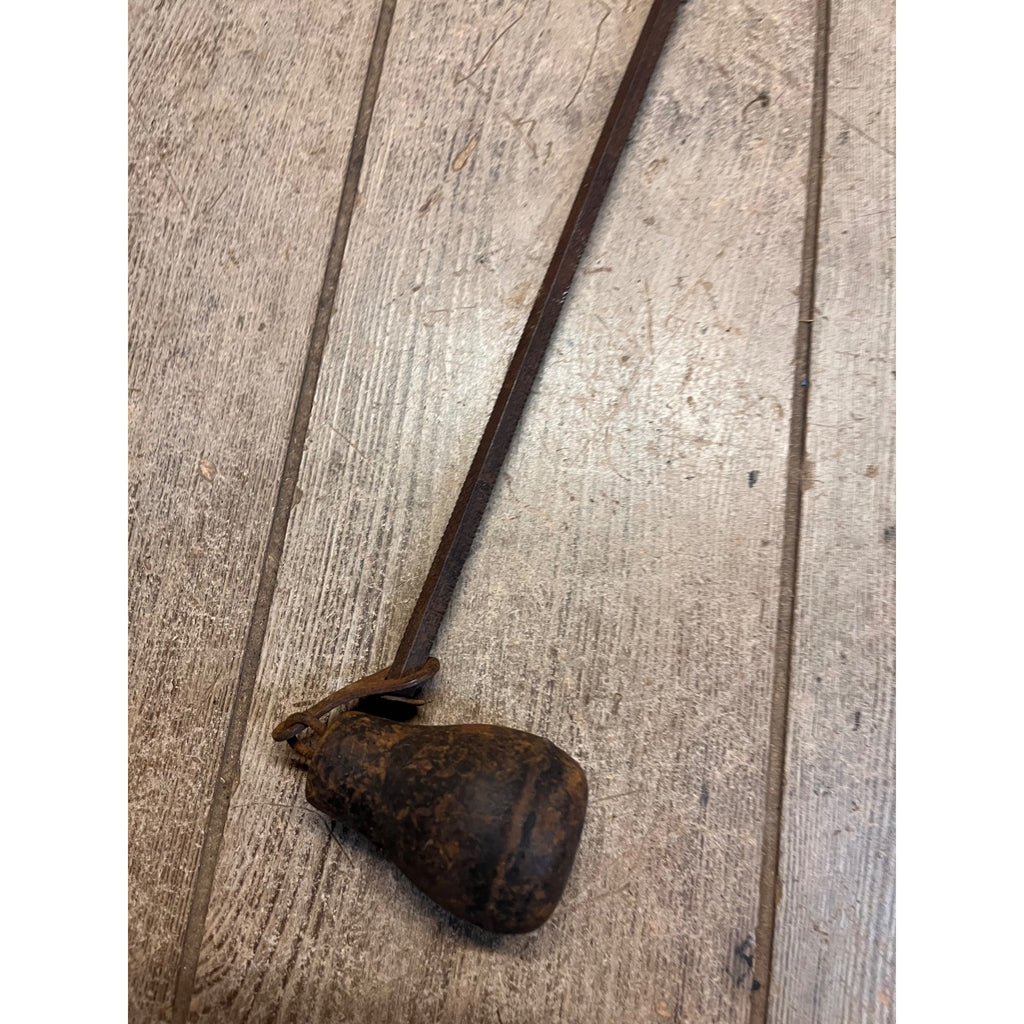 Antique Primitive Hanging Balance Scale With Weight 16.5" Long Meat/Fur