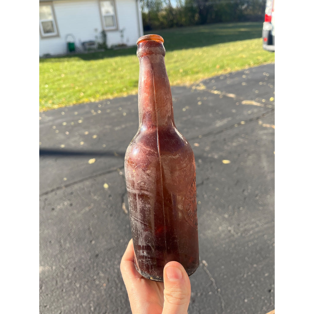 Vintage Pre-Pro Cream City Brewing Co. Amber Brown Beer Bottle Milwaukee Wis