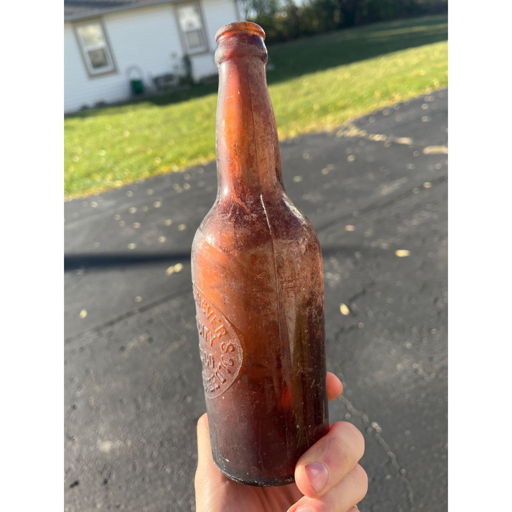 Vintage Pre-Pro Cream City Brewing Co. Amber Brown Beer Bottle Milwaukee Wis