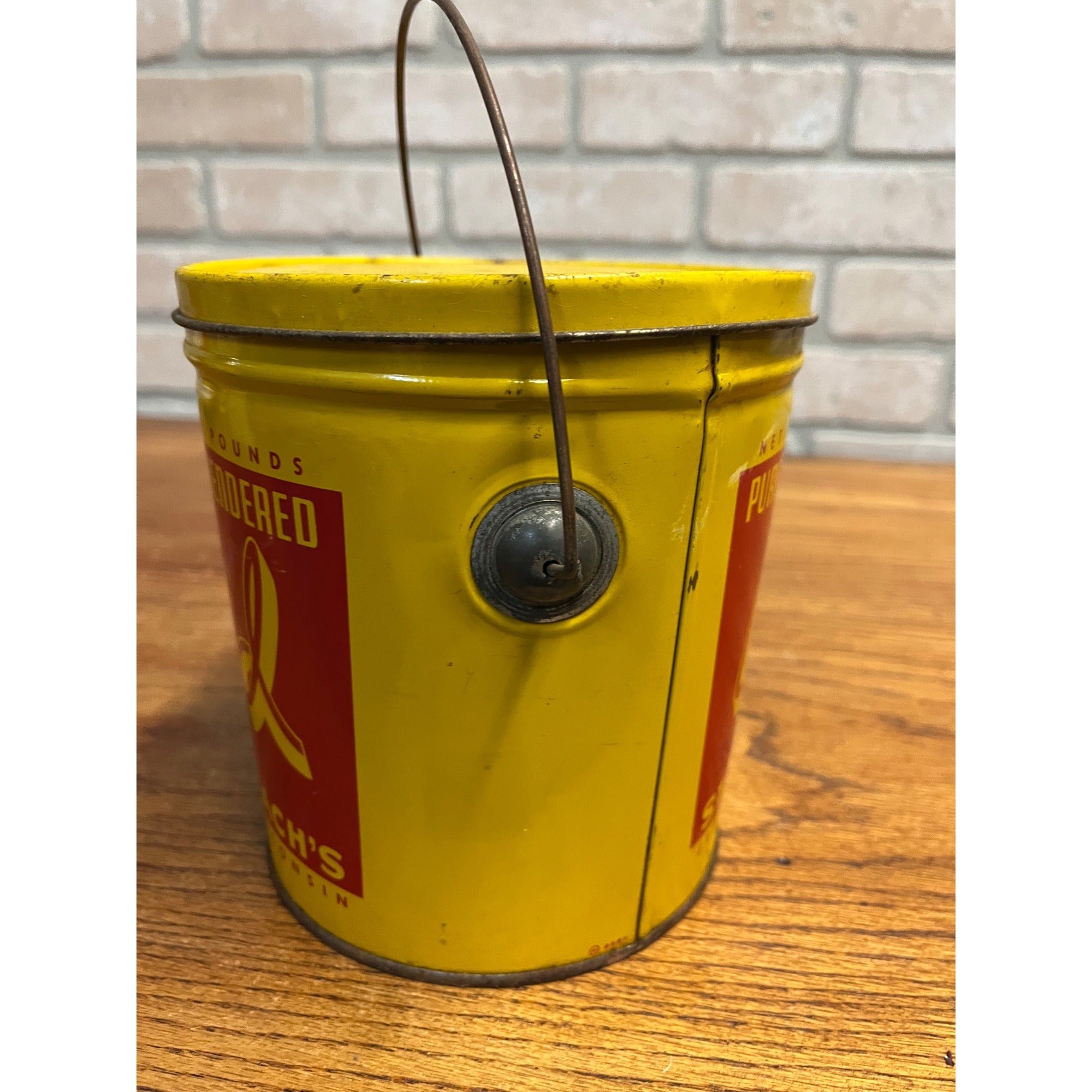 Vintage Stoppenbachs Rendered 2 Lb Pure Lard Jefferson Wi Advertising Pail Can