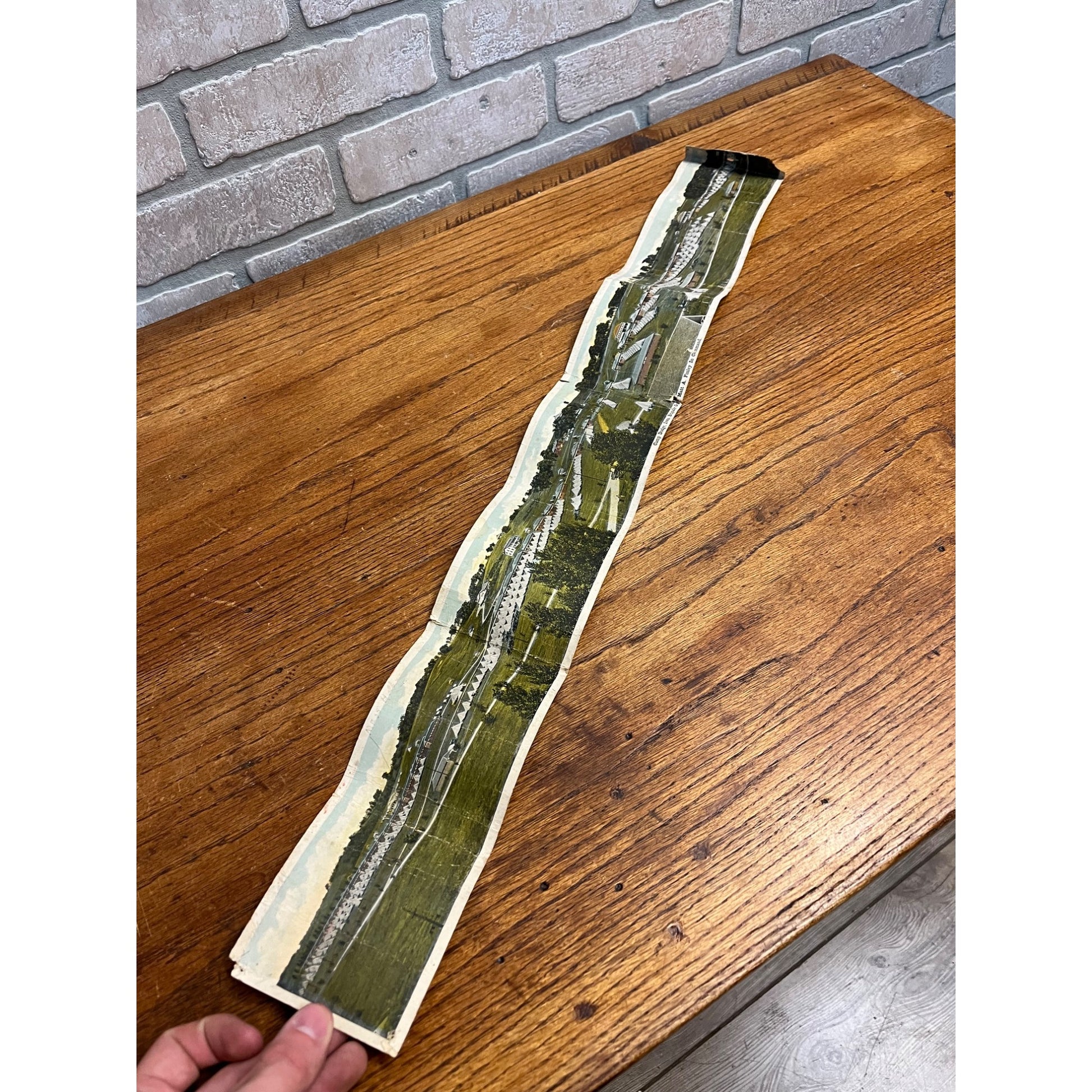 Original Camp Dodge Iowa Folding 30" Long Postcard WW1 Army WWI World War