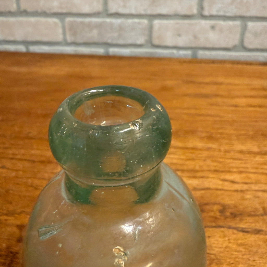 RARE Antique H. Degner-- West Bend, Wis -- Hutchinson Soda Blob Bottle WI