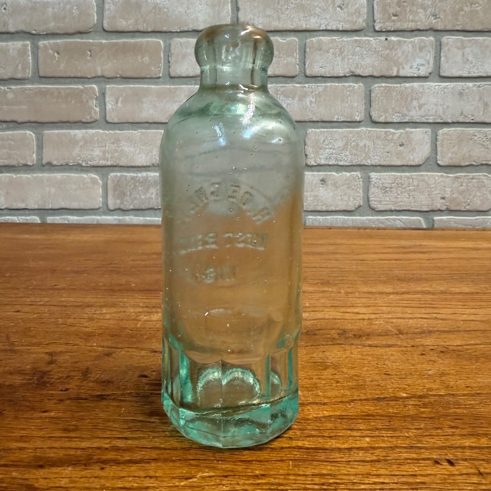 RARE Antique H. Degner-- West Bend, Wis -- Hutchinson Soda Blob Bottle WI