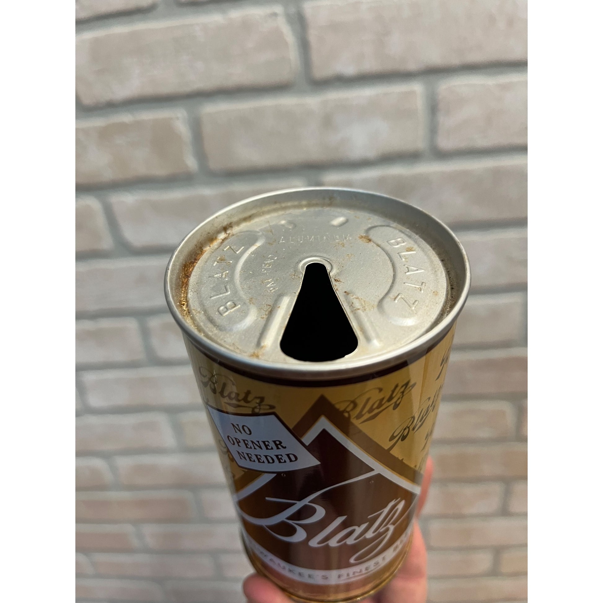 BLATZ MINTY "NO OPENER NEEDED" SMILE BEADS LIFT ZIP TAB DATED 1952 BEER CAN