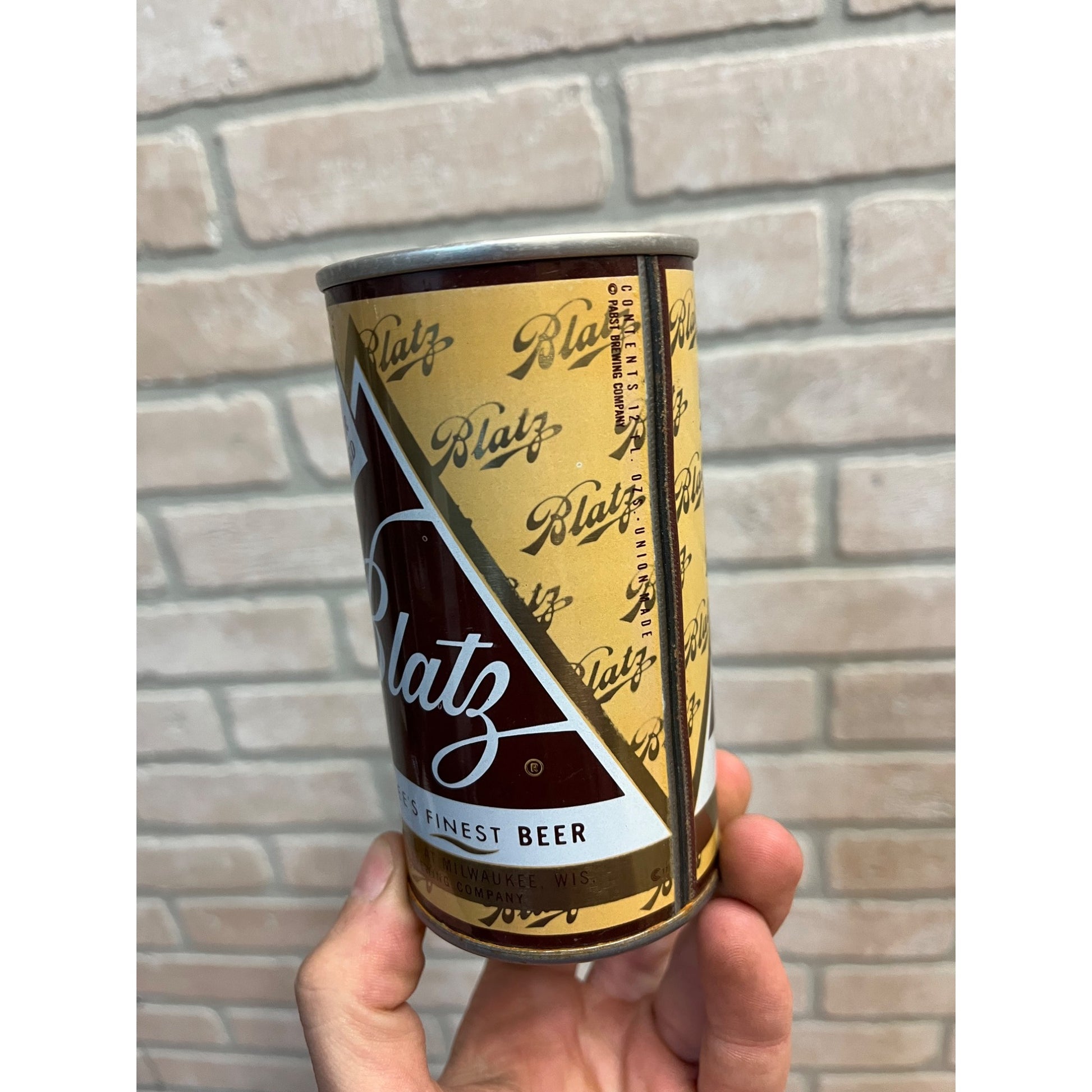 BLATZ MINTY "NO OPENER NEEDED" SMILE BEADS LIFT ZIP TAB DATED 1952 BEER CAN