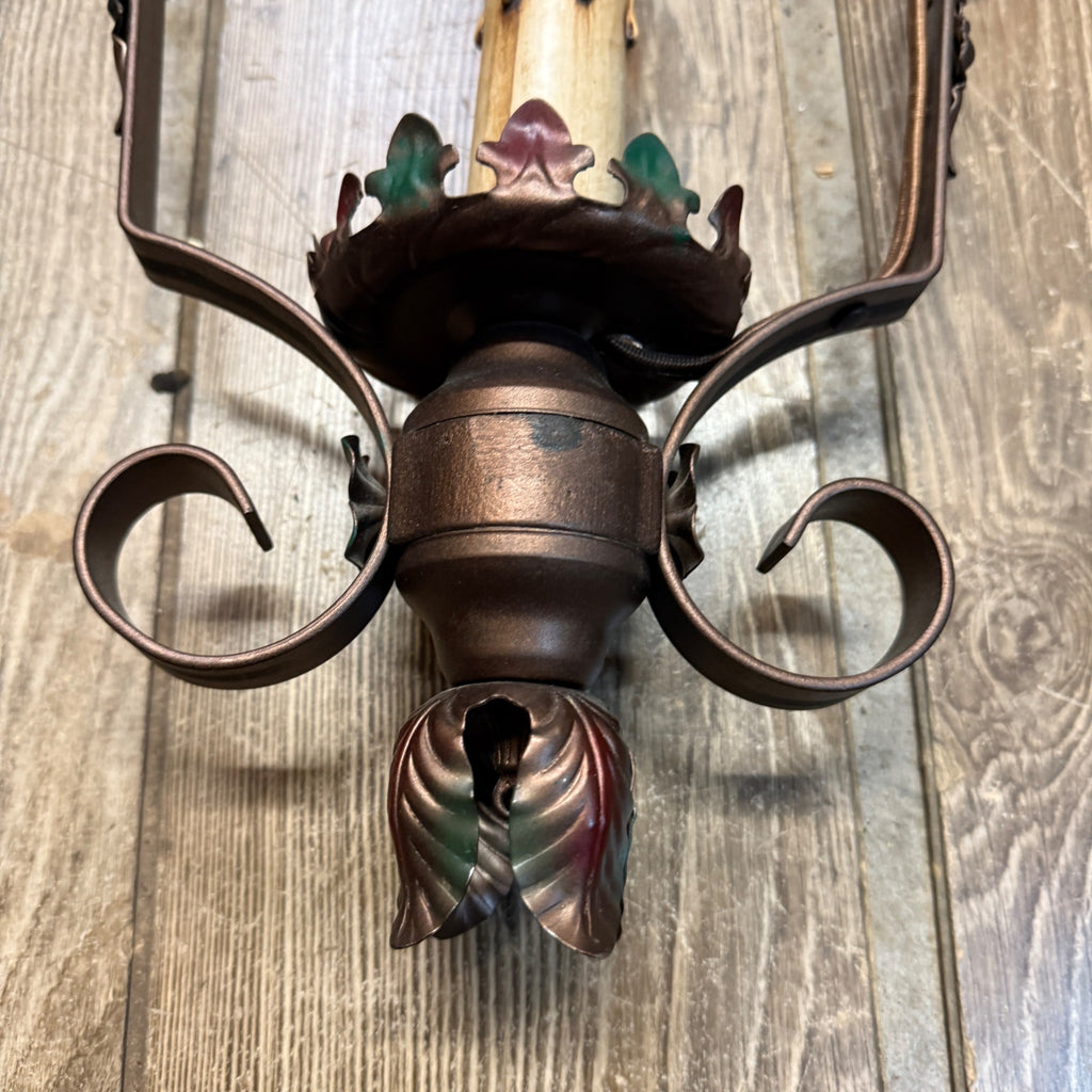 Pair Vintage Matching Pendant Hanging Ceiling Lights Spanish Revival