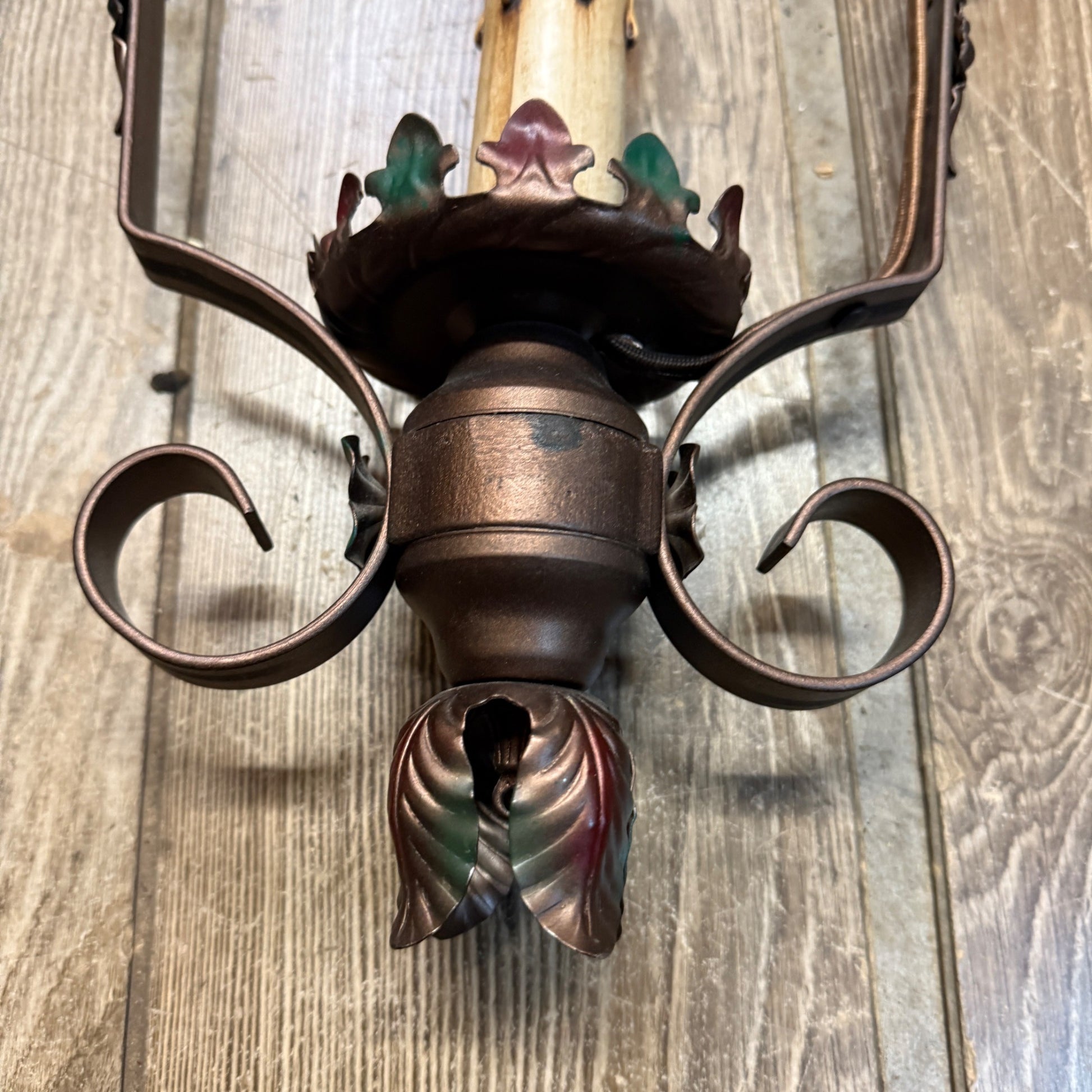 Pair Vintage Matching Pendant Hanging Ceiling Lights Spanish Revival