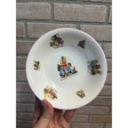Vintage Nanrich Pottery Fine English Bone China Nursery Rhyme Child's Bowl