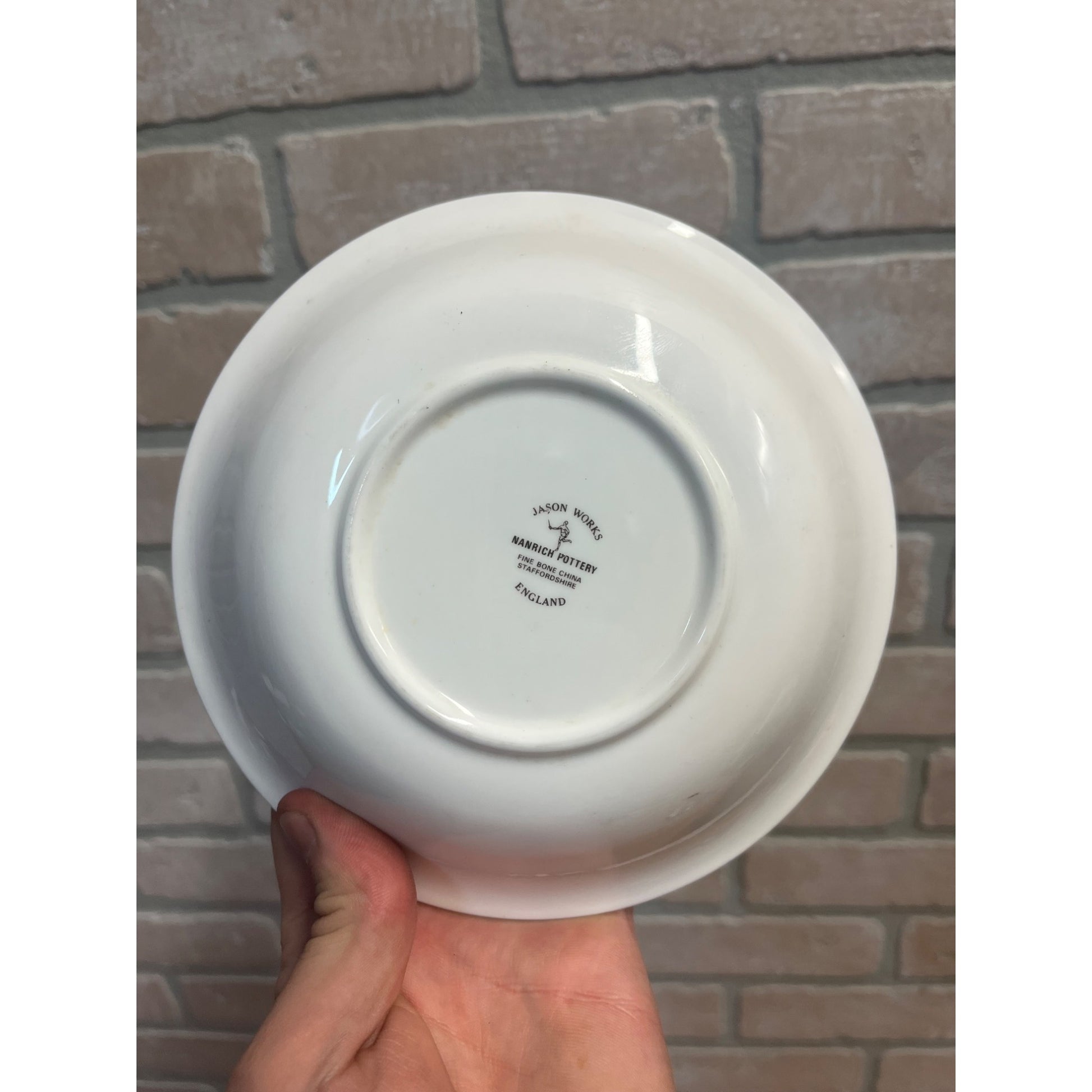 Vintage Nanrich Pottery Fine English Bone China Nursery Rhyme Child's Bowl