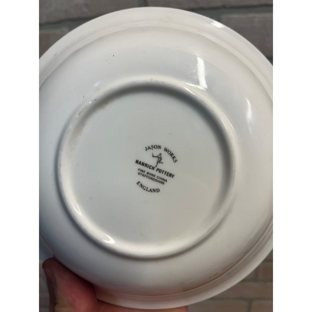 Vintage Nanrich Pottery Fine English Bone China Nursery Rhyme Child's Bowl