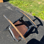 Antique Primitive 19th c. Child's Windsor Rocking Chair Painted Stencil Victorian Farmhouse
