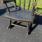 Antique Primitive 19th c. Child's Windsor Rocking Chair Painted Stencil Victorian Farmhouse