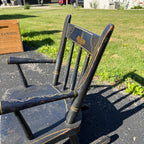 Antique Primitive 19th c. Child's Windsor Rocking Chair Painted Stencil Victorian Farmhouse