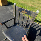 Antique Primitive 19th c. Child's Windsor Rocking Chair Painted Stencil Victorian Farmhouse