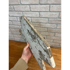 Antique Primitive Wooden Rustic Cowboy Western Flange Sign Wrought Iron Ranch