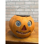 Antique Original Large German Halloween 7.5" Jack O' Lantern JOL Vintage