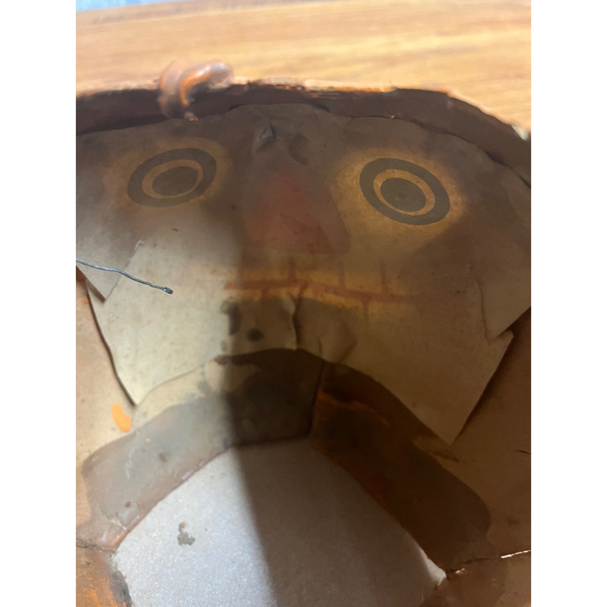 Antique Original Large German Halloween 7.5" Jack O' Lantern JOL Vintage