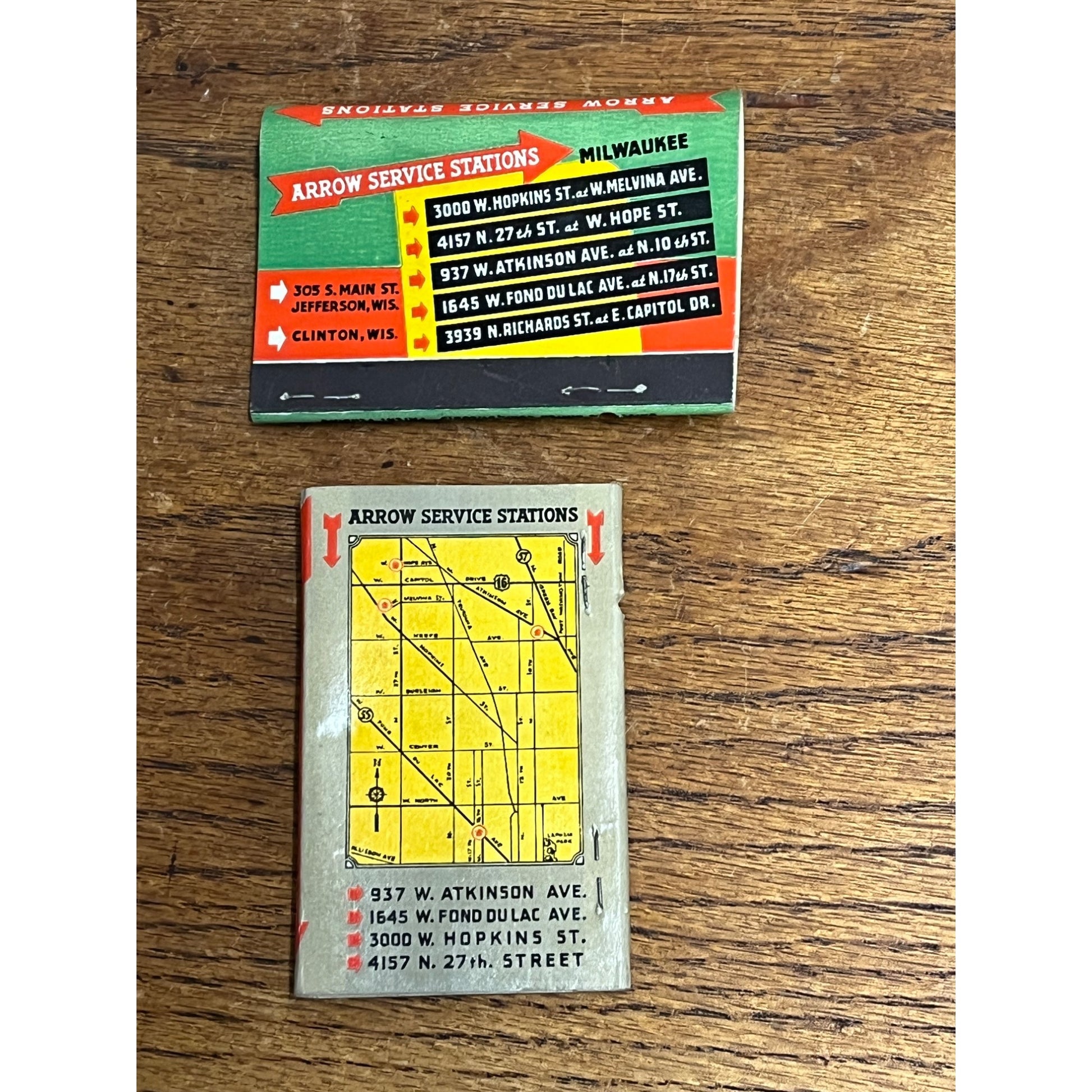 Vintage Arrow Service Stations Pennsylvania Motor Oil Matchbooks Advertising