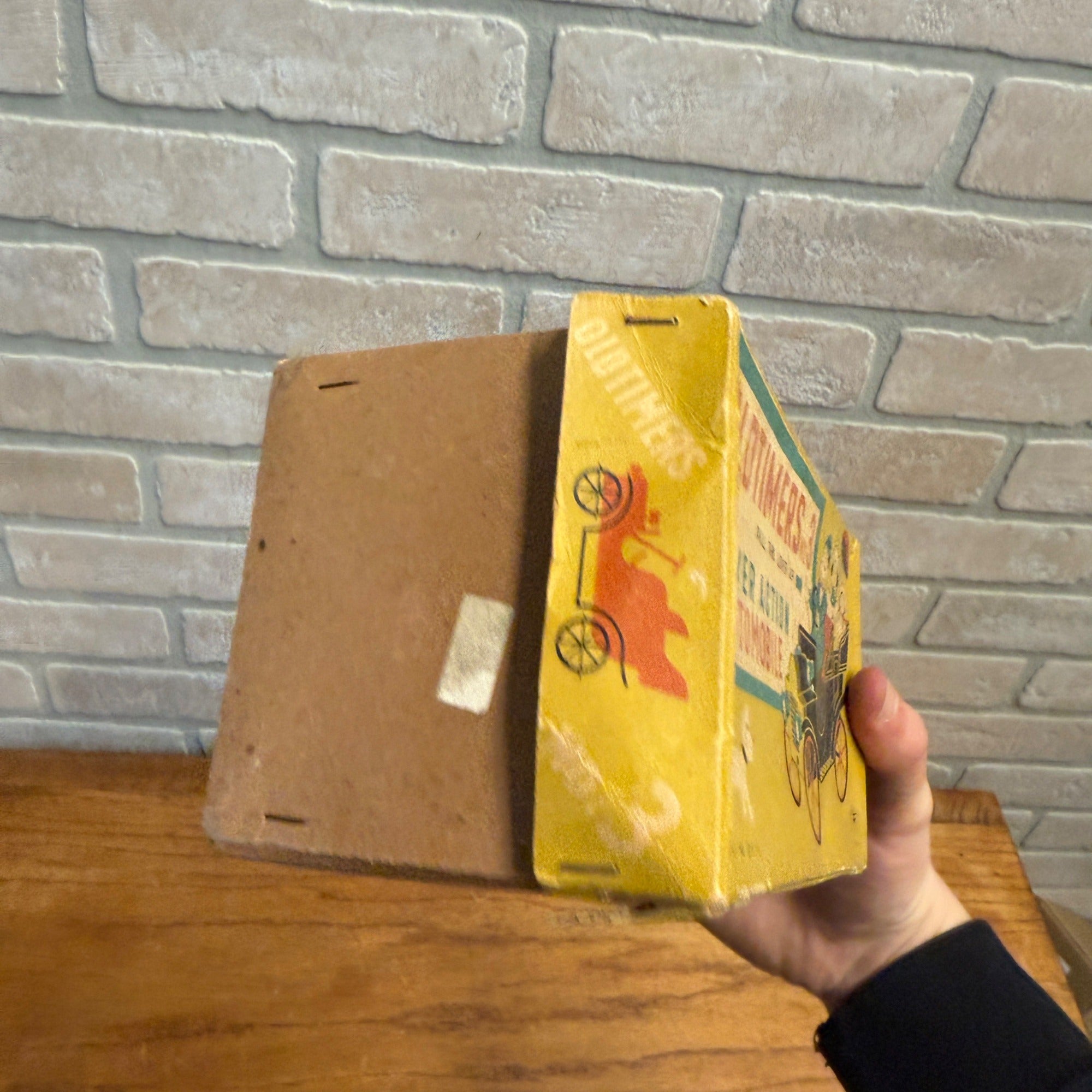 Antique Auto Old Timer's Car No. 3 Lever Action Tin Litho Model T Toy  Japan