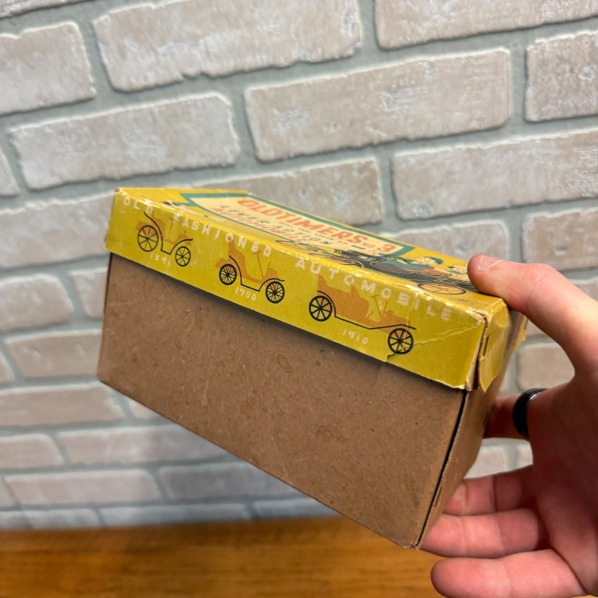 Antique Auto Old Timer's Car No. 3 Lever Action Tin Litho Model T Toy  Japan