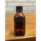 Vintage Iodine Tincture Poison Label Amber Glass Medicine Bottle FULL