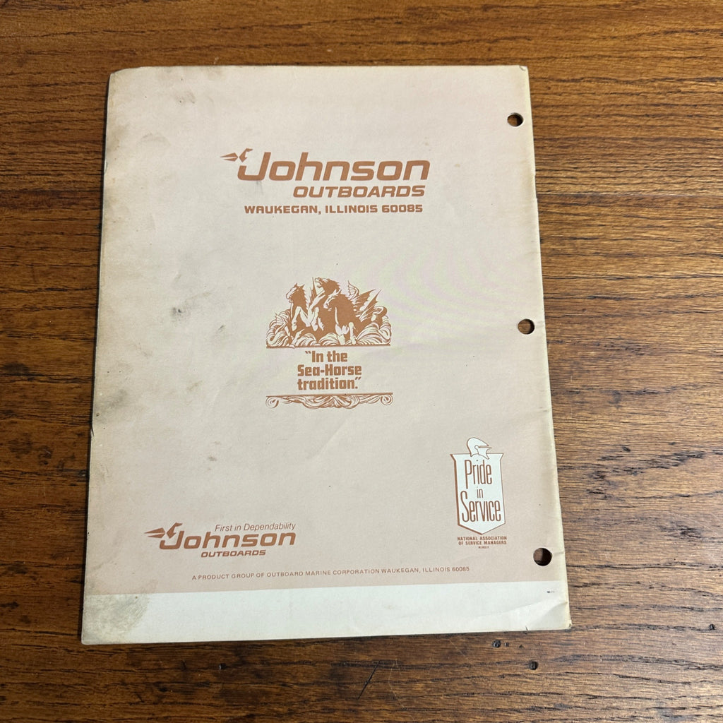 Johnson Outboard Service Parts Catalog V-6 J150 J175 J200 J235 (1980)