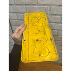 Vintage Wisconsin License Plate, Yellow and Black, March 1953