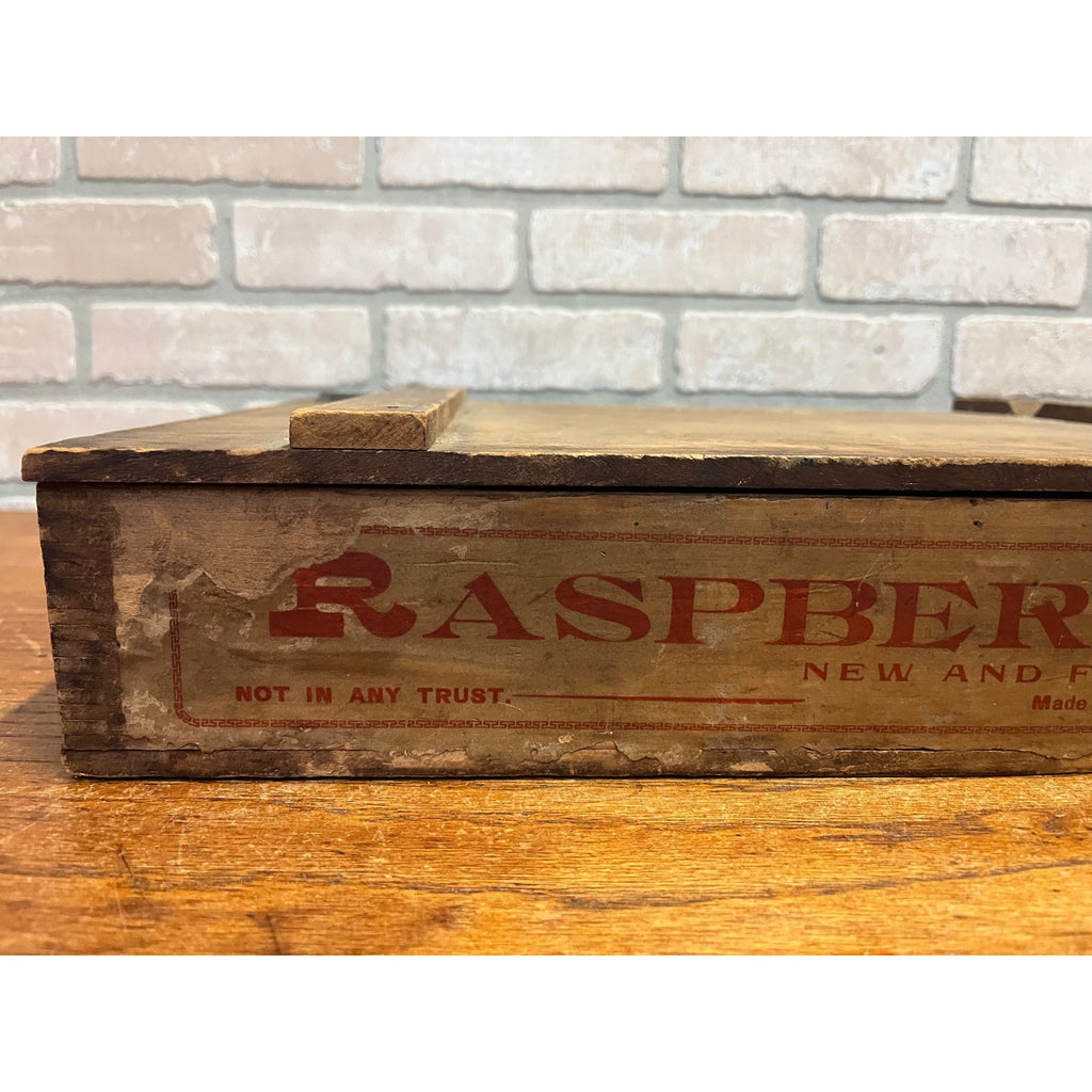 1900s Robert Johnston Raspberry Bar Store Display Wood Candy Box Milwaukee Wis