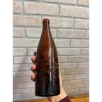 Vintage 1900s Amber Storck Beer Slinger Embossed Amber Bottle Wisconsin Wis Chipped