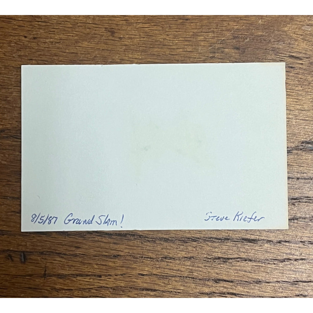 Steve Kiefer Signed Autographed Cut Index Card Milwaukee Brewers A's