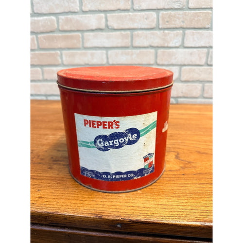 Vintage 1940s O.R. Pieper Milwaukee Wis Biscuit Candy Tin Paper Label