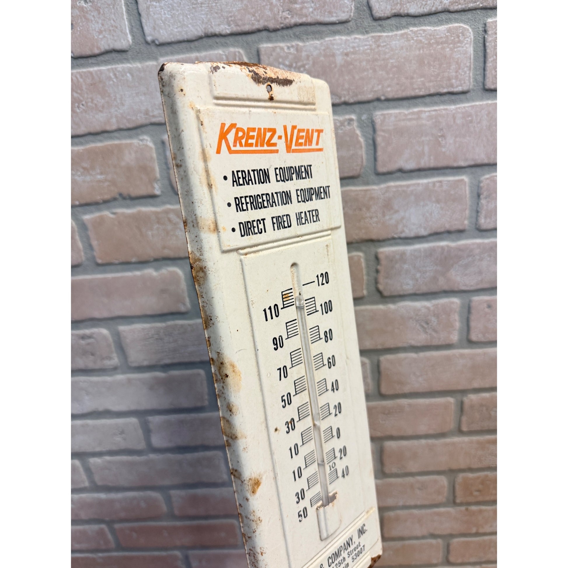 Vintage Butler Wis Krenz & Co Advertising Thermometer As-IS Wisconsin