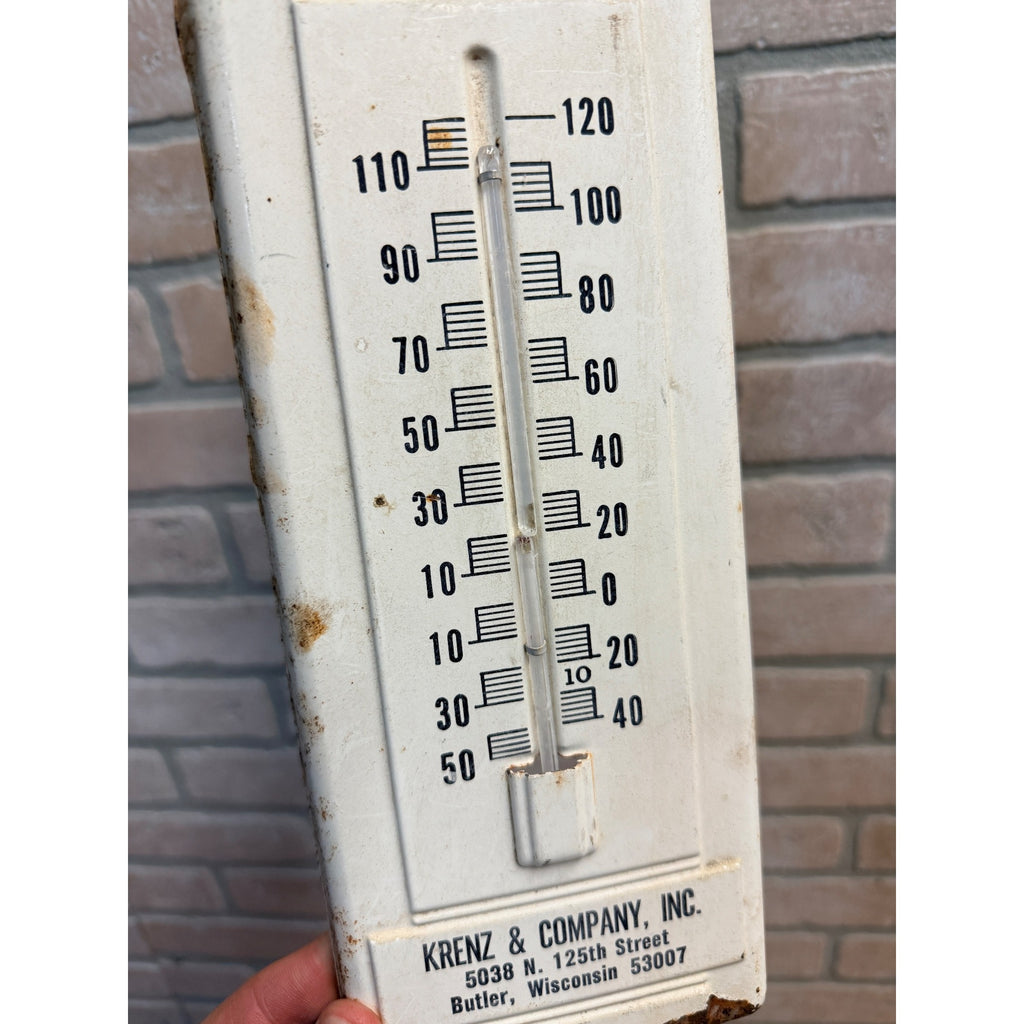 Vintage Butler Wis Krenz & Co Advertising Thermometer As-IS Wisconsin