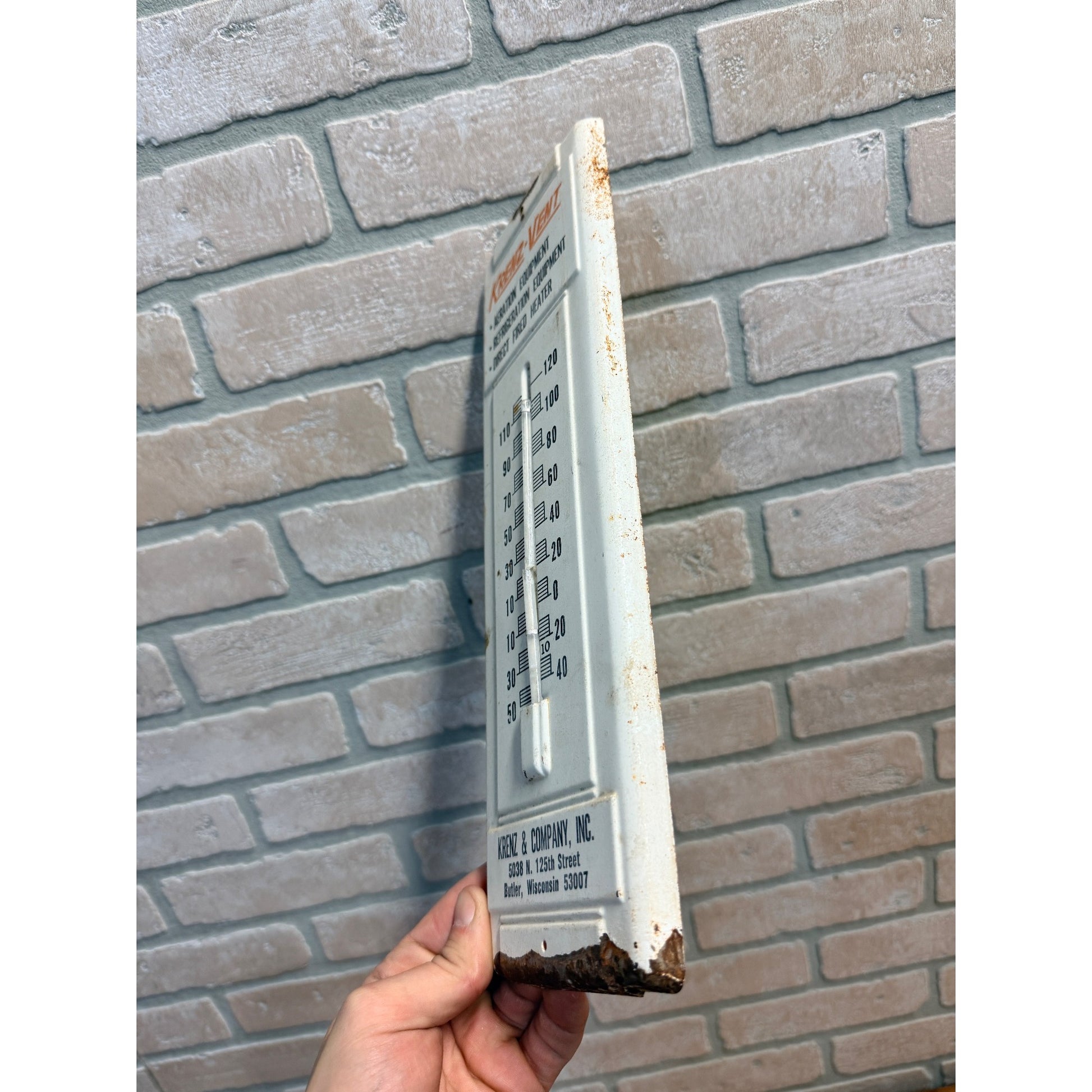 Vintage Butler Wis Krenz & Co Advertising Thermometer As-IS Wisconsin