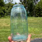 Vintage Patent Nov, 30th 1858 "S" Monogram Quart Blue Jar C3