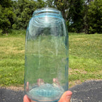 Vintage Patent Nov, 30th 1858 "S" Monogram Quart Blue Jar C3