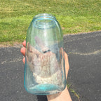 Vintage Patent Nov, 30th 1858 "S" Monogram Quart Blue Jar C3
